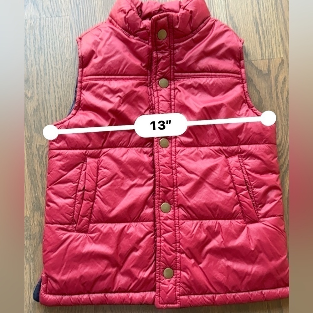 Lucky Kid Red Puffer Vest 5T Quilted Winter Layer
. C - Picture 6 of 6